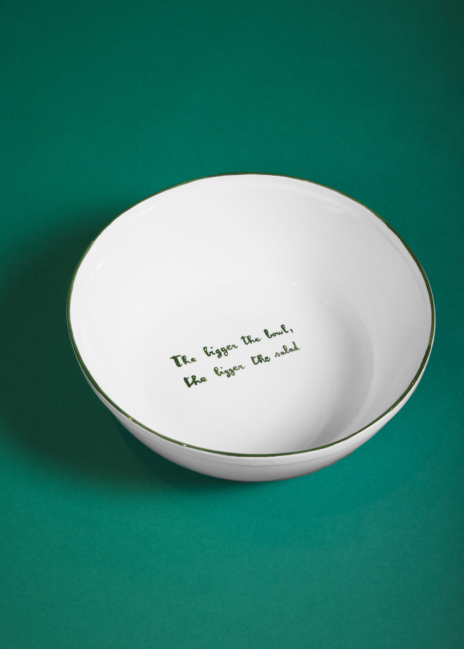 The bigger the bowl, the bigger the salad